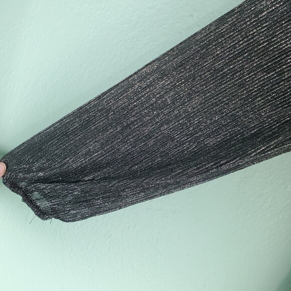 Maurices Women's Shimmer V-Neck Wrap Peplum Sheer Blouse Size 0X - Picture 5 of 7